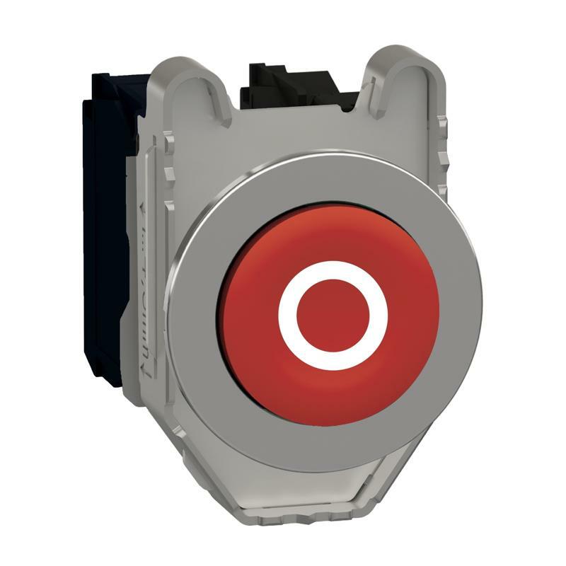 Кнопка урівень метал червона 1НВ 1НЗ