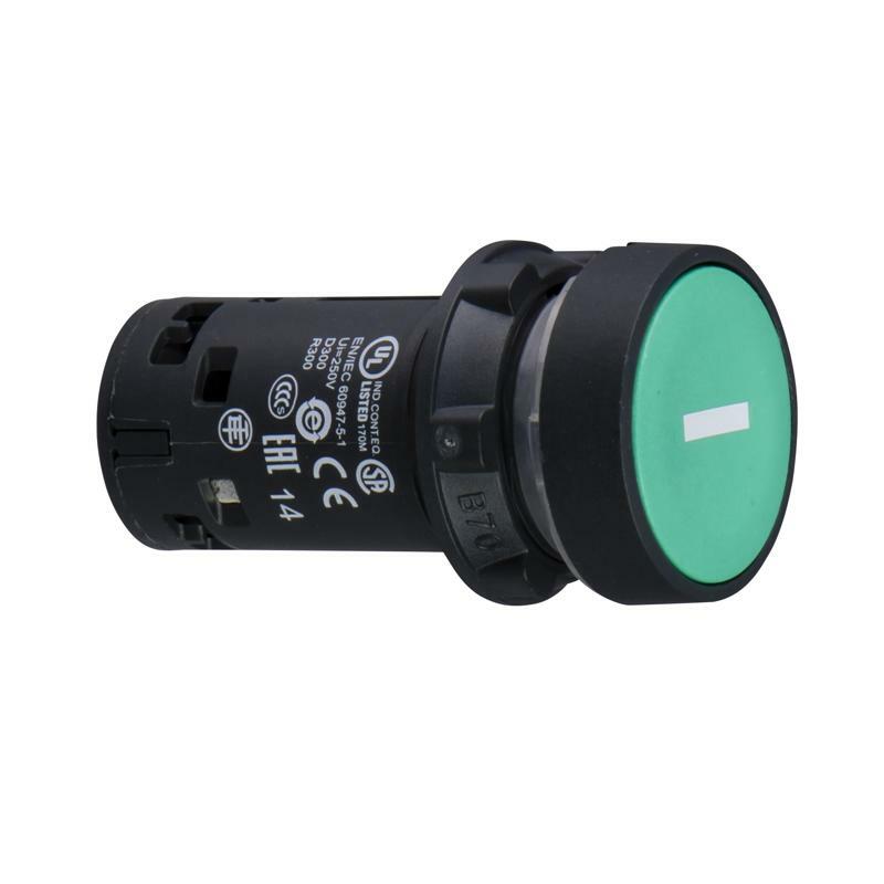 Кнопка-пруж. поверн.,зелена-н/о з марк. Xb7Na3131