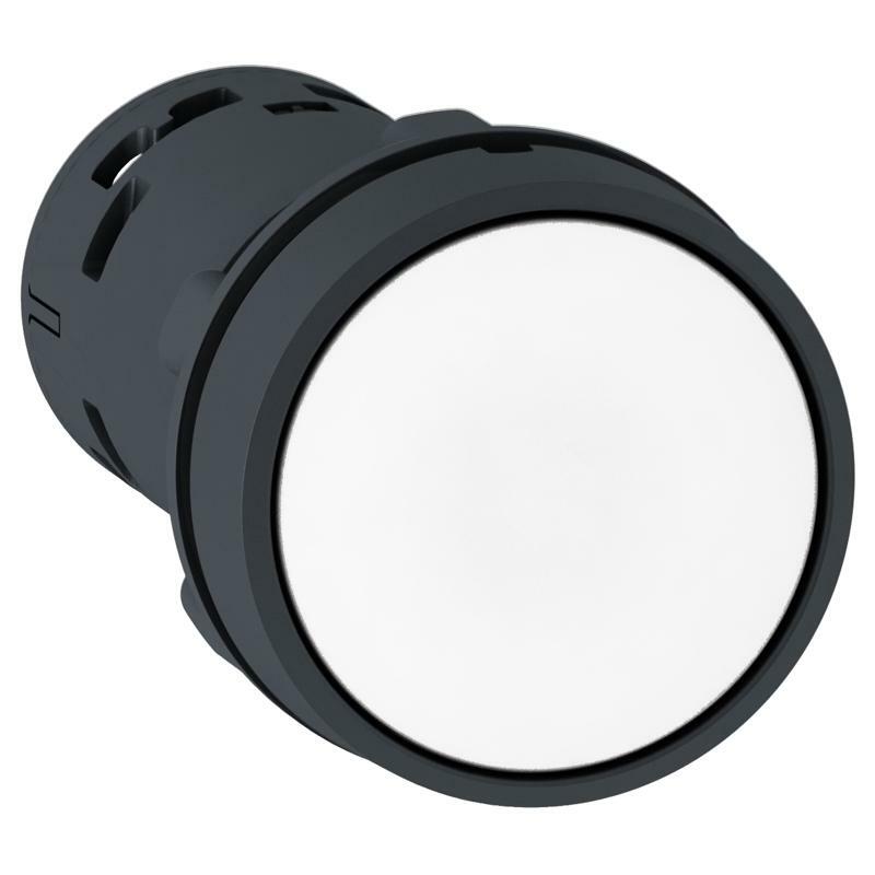 Кнопка-пруж. поверн.,біла-н/о