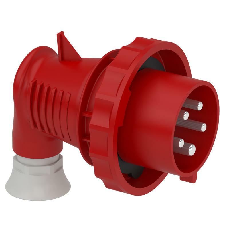 Каб. вилка 90° 32А 3P+N+E IP67 380В