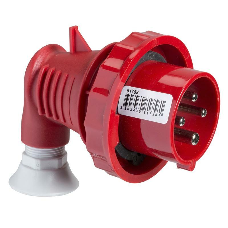 Каб. вилка 90° 32А 3P+E IP67 380В