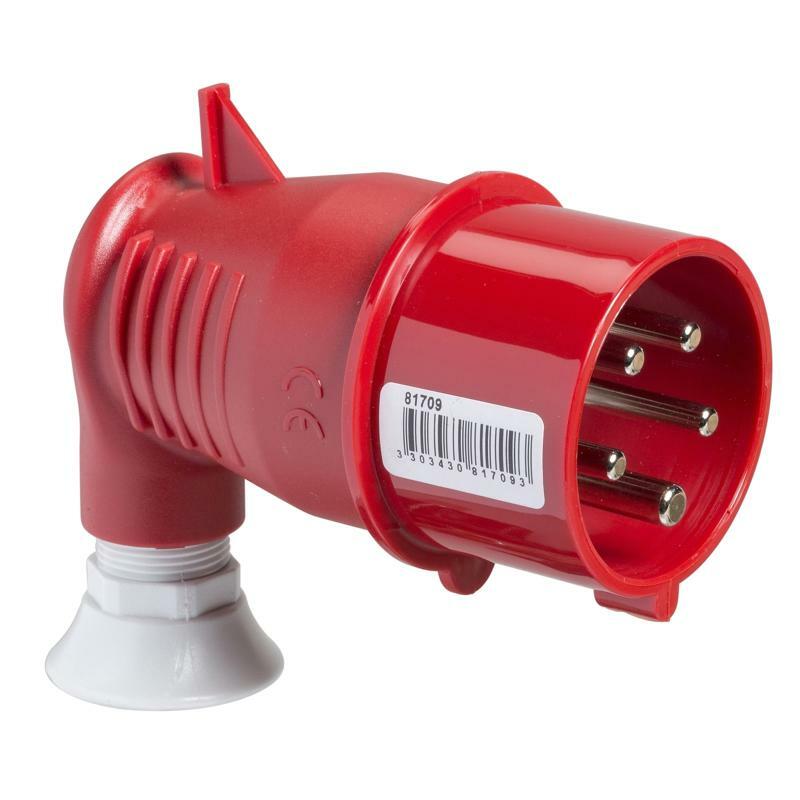 Каб. вилка 90° 32А 3P+N+E IP44 380В