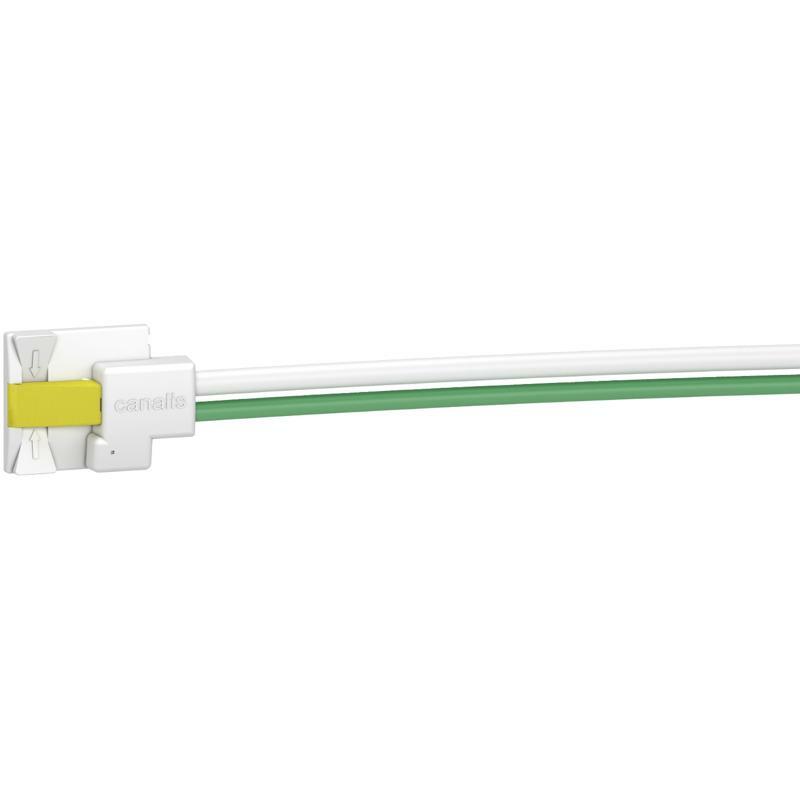 Tap off unit, Canalis KB, 16A, L2+N+Pe, direct connection, pre wired, 1m length, compatible Dali/Knx protocol, yellow