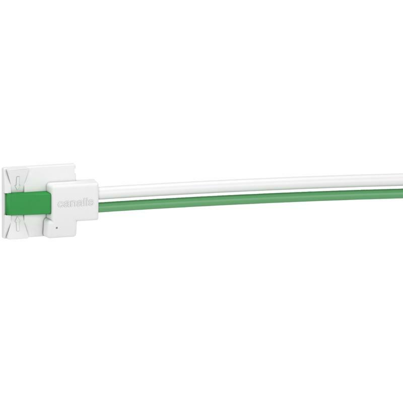 Tap off unit, Canalis KB, 16A, L1+N+Pe, direct connection, pre wired, 1m length, compatible Dali/Knx protocol, green