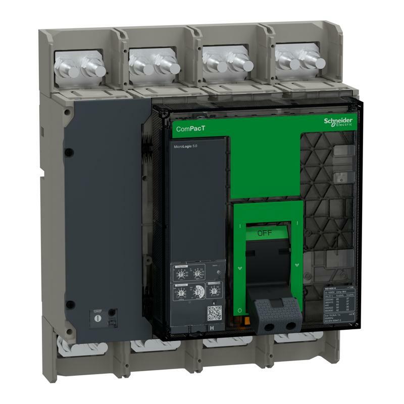 Circuit breaker, ComPacT Ns1600H, 70kA at 415Vac, 4P, fixed, manually operated, MicroLogic 5.0 control unit, 1600A