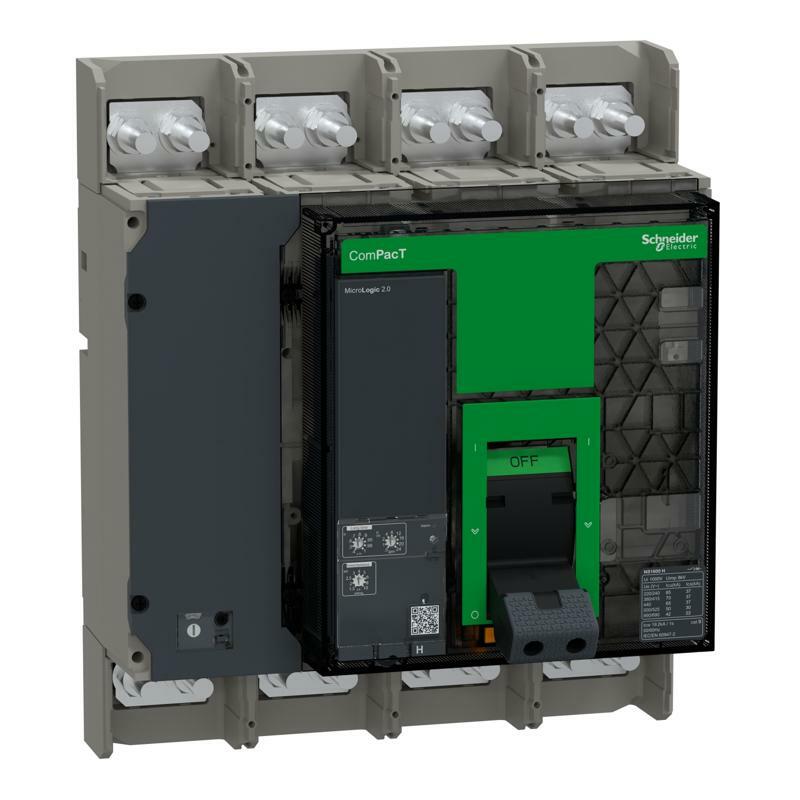 Circuit breaker, ComPacT Ns1600H, 70kA at 415Vac, 4P, fixed, manually operated, MicroLogic 2.0 control unit, 1600A