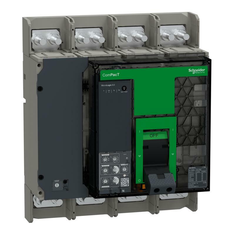 Circuit breaker, ComPacT Ns1000N, 50kA at 415Vac, 4P, fixed, manually operated, MicroLogic 6.0 control unit, 1000A