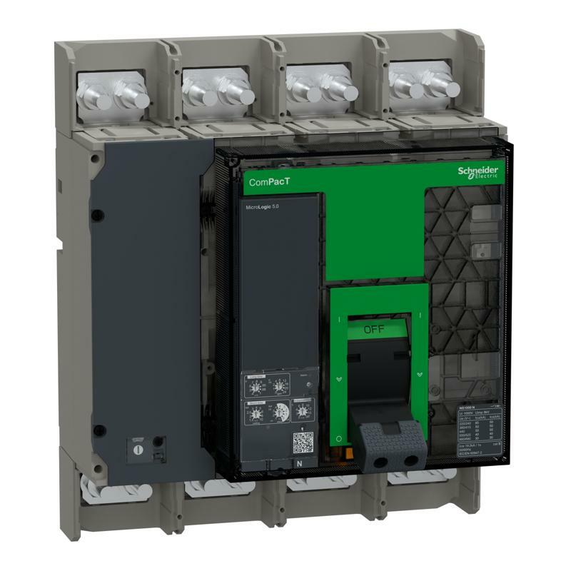Circuit breaker, ComPacT Ns1000N, 50kA at 415Vac, 4P, fixed, manually operated, MicroLogic 5.0 control unit, 1000A