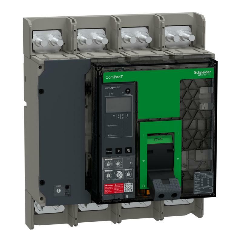 Circuit breaker, ComPacT Ns800N, 50kA at 415Vac, 4P, fixed, manually operated, MicroLogic 5.0E control unit, 800A