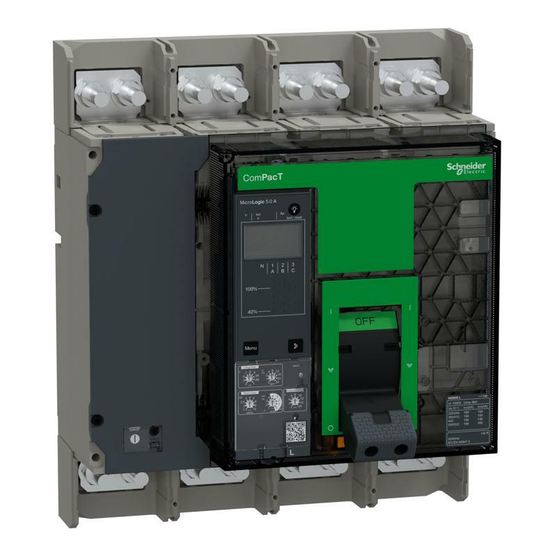 Circuit breaker, ComPacT Ns800L, 150kA at 415Vac, 4P, fixed, manually operated, MicroLogic 5.0A control unit, 800A