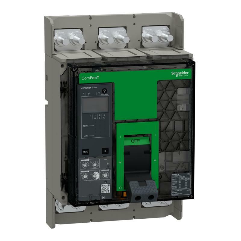 Circuit breaker, ComPacT NS630bN, 50kA at 415Vac, 3P, fixed, manually operated, MicroLogic 5.0A control unit, 630A
