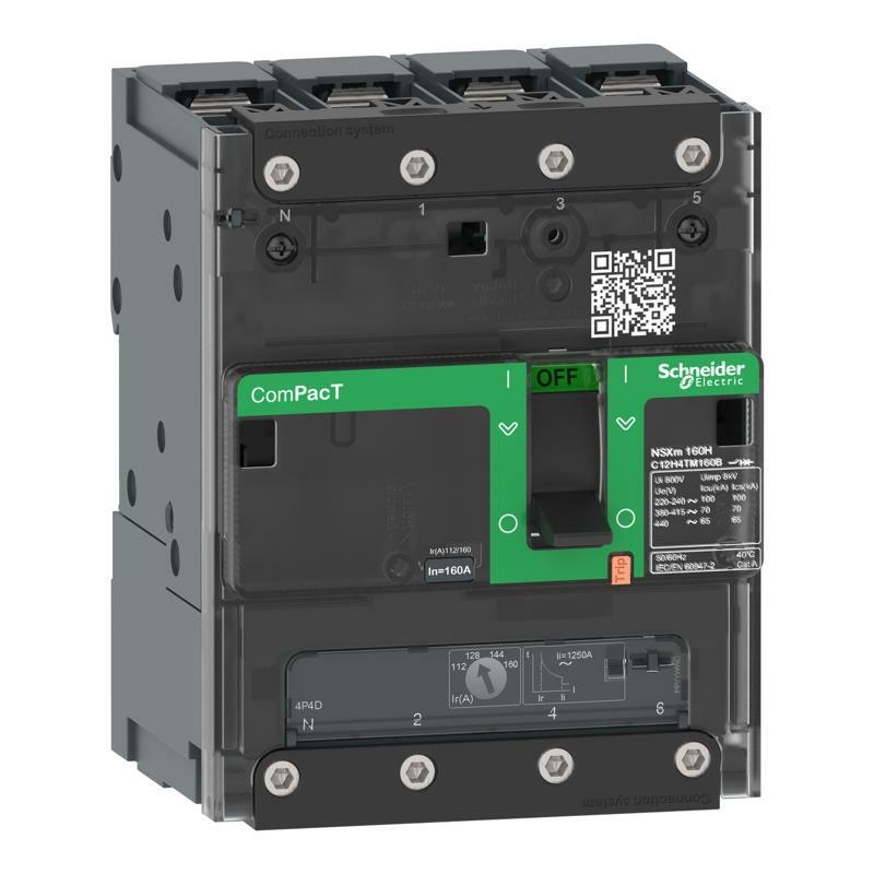 Автоматический выключитель Compact NSXm100E 16kA 4P3D с распечивателем TMD 80A под шину/зажимчик