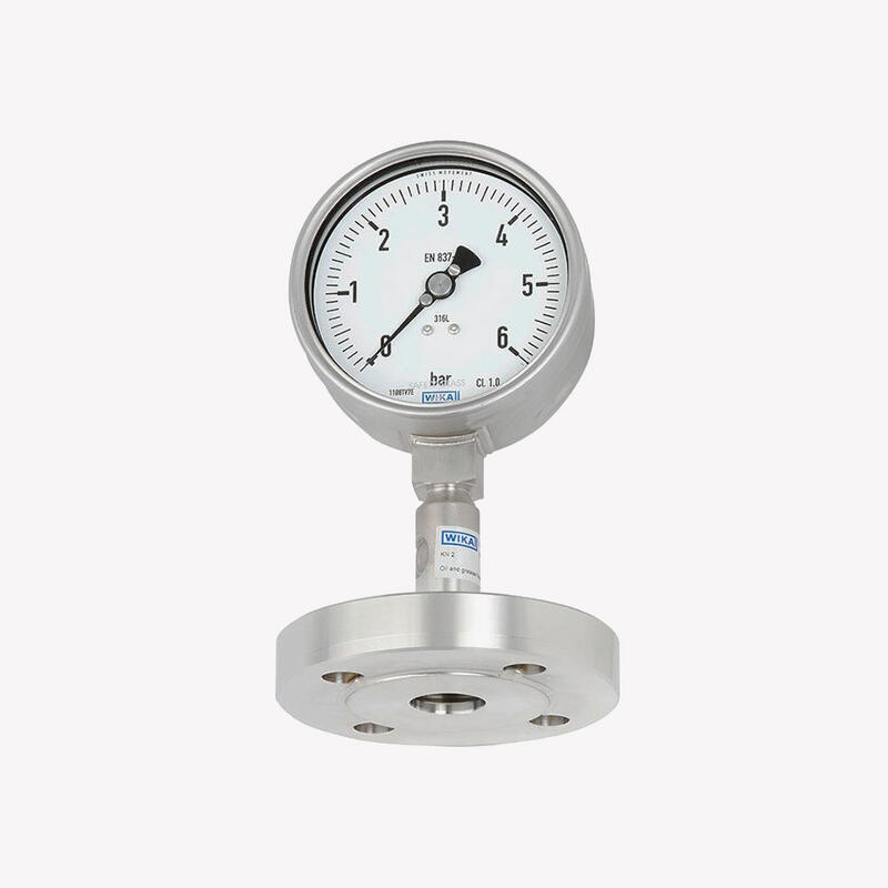 Манометр с установленной разделительной диафрагмой DSS26M по EN 837-1