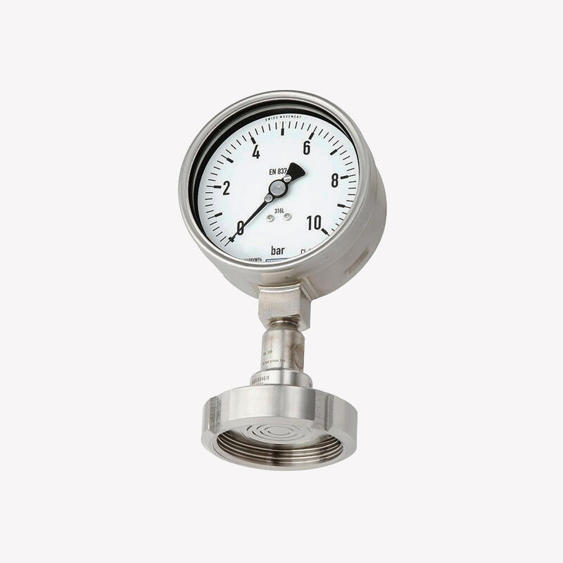 Манометр с установленной разделительной диафрагмой DSS18F по EN 837-1