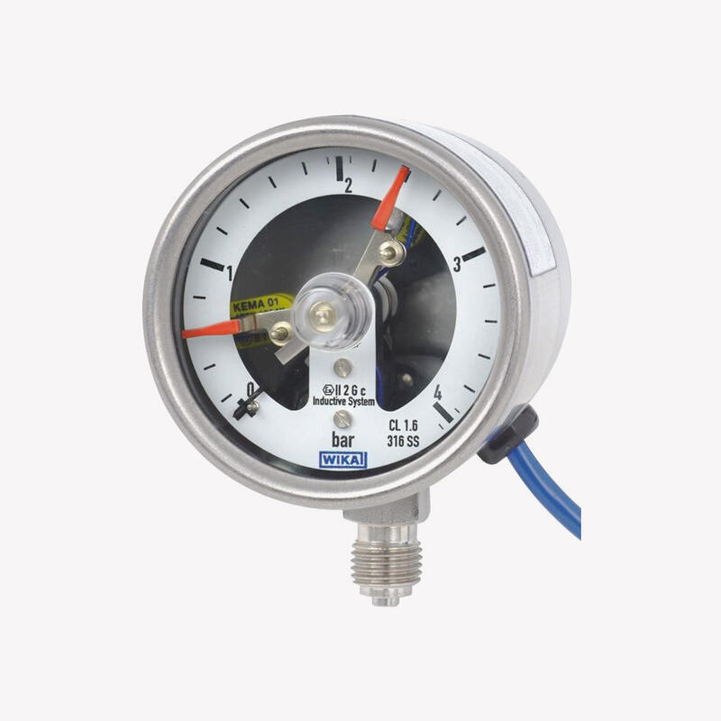 Манометр с трубкой Бурдона с переключающими контактами PGS23.063