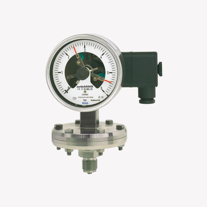 Мембранный манометр с переключающими контактами 432.56 / 432.36