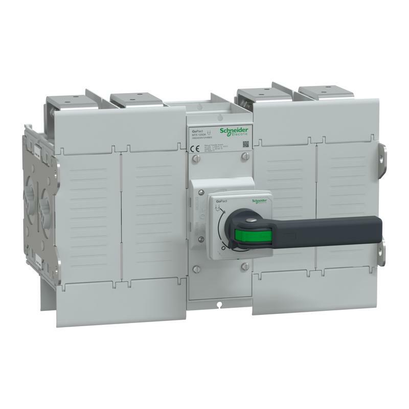 Переключатель-ручной ввод резерва, GoPact MTS 2000, 4 полюса, 1250A, ~400в 50/60гц, выносная поворотная ручка