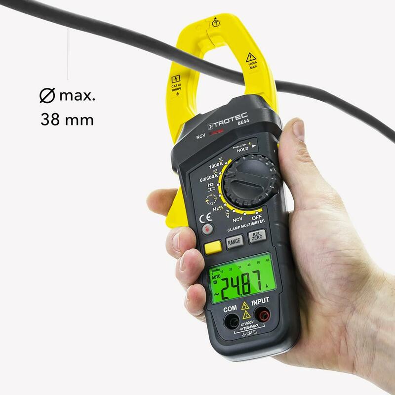 BE44 Струмовимірювальні кліщі, вимірювання постійного та змінного струму об'єднані